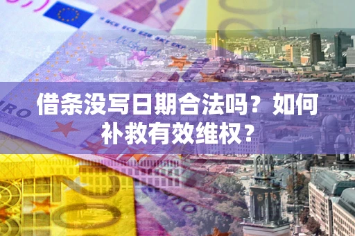 济南借条没写日期合法吗？如何补救有效维权？