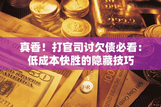 济南真香！打官司讨欠债必看：低成本快胜的隐藏技巧